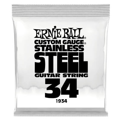 Ernie Ball 1934 струна одиночная для электрогитары, Серия Stainless Steel, Калибр: 34, Сердцевина: шестигранник; сталь, покрытая оловом, Обмотка: Ernie Ball 1934 струна одиночная для электрогитары, Серия Stainless Steel, Калибр: 34, Сердцевина: шестигранник; сталь, покрытая оловом, Обмотка: