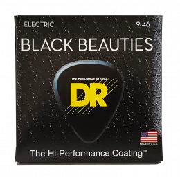 DR BKE-9/46 - струны для электрогитары, Калибр: 9-46, Серия: BLACK BEAUTIES™, Обмотка: никелированая сталь, Покрытие: есть