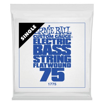 Ernie Ball 1775 - струна одиночная для бас-гитары, Серия Flatwound, Калибр: 75, Сердцевина: шестигранник; сталь, покрытая оловом, Обмотка: плоская, Ernie Ball 1775 - струна одиночная для бас-гитары, Серия Flatwound, Калибр: 75, Сердцевина: шестигранник; сталь, покрытая оловом, Обмотка: плоская,