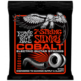 Ernie Ball 2730 струны для 7стр. эл.гитары Cobalt Electric Skinny Top Heavy Bottom Slinky 7 (10-13-17-30-42-52-62) обмотка кобальт