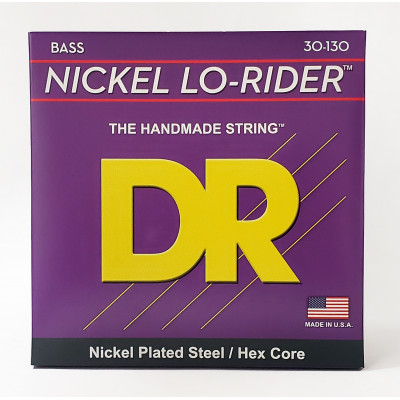 DR NMH6-130 - струны для 6-струнной бас-гитары, Калибр: 30-130, Серия: NICKEL LO-RIDER™, Обмотка: никелированая сталь, Покрытие: нет DR NMH6-130 - струны для 6-струнной бас-гитары, Калибр: 30-130, Серия: NICKEL LO-RIDER™, Обмотка: никелированая сталь, Покрытие: нет