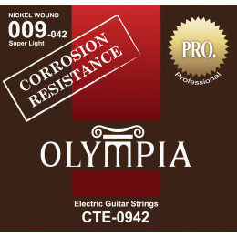 Olympia CTE0942 струны для электрогитары с устойчивостью к коррозии, никель, (09 - 11 - 16 - 24 - 32 - 42)