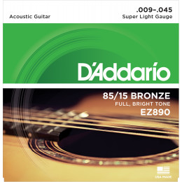 D'addario EZ890 - струны для акустической гитары ( 9 - 45 ) бронза 85/15 D'addario EZ890 - струны для акустической гитары ( 9 - 45 ) бронза 85/15