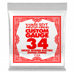 Ernie Ball 1134 струна для электро и акустических гитар. Никель, в оплётке, калибр .034 Ernie Ball 1134 струна для электро и акустических гитар. Никель, в оплётке, калибр .034