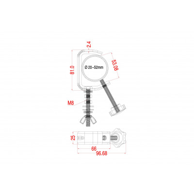 Xline 310P04 (C-04) Струбцина 30-51 мм для подвески прожекторов, нагрузка до 60 кг (коробка 60шт) Xline 310P04 (C-04) Струбцина 30-51 мм для подвески прожекторов, нагрузка до 60 кг (коробка 60шт)