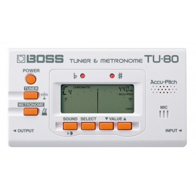 Тюнер хроматический BOSS TU-80 WH
