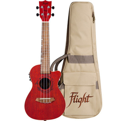 Укулеле концерт FLIGHT DUC380 CEQ CORAL