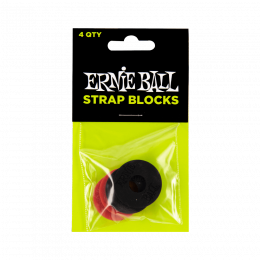 Ernie Ball 4603 резиновые фиксаторы ремня (стреплоки) 4 шт. (два красных и два чёрных)