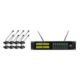XLine MD-CS8 Беспроводная восьмиканальная конференц-система. Частотный диапазон UHF 650- 755 МГц.