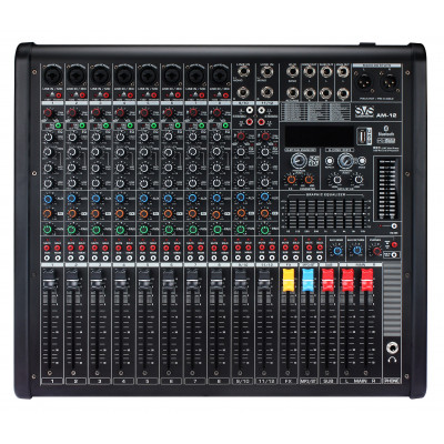 SVS Audiotechnik AM-12 Микшерный пульт аналоговый, 12-канальный, 24 DSP эффекта, USB интерфейс SVS Audiotechnik AM-12 Микшерный пульт аналоговый, 12-канальный, 24 DSP эффекта, USB интерфейс