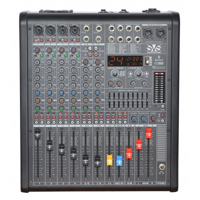 SVS Audiotechnik PM-8A Активный аналоговый микшерный пульт, 8 каналов, выходная мощность: 4 ? 2x650