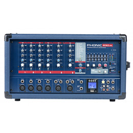 Phonic POWERPOD 630RW Активный 6-и канальный микшерный пульт, 2х150Вт/4Ом (мост 300Вт/8Ом), MP3, BT