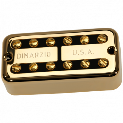 DiMarzio DP292FGBK NEW'TRON BRIDGE - звукосниматель для электрогитары, хамбакер, Алнико 5, 290 мВ, 8,2 кОм, золото/чёрный DiMarzio DP292FGBK NEW'TRON BRIDGE - звукосниматель для электрогитары, хамбакер, Алнико 5, 290 мВ, 8,2 кОм, золото/чёрный