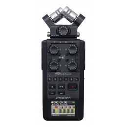 Zoom H6/BLK ручной рекордер-портастудия. Каналы - 4/Сменные микрофоны/Цветной дисплей/черный цвет