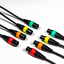 Zoom XLR-4C/CP набор из четырех микрофонных кабелей с цветными кольцами Zoom XLR-4C/CP набор из четырех микрофонных кабелей с цветными кольцами