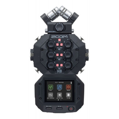 Zoom H8 ручной рекордер/12 дорожек/Сменные микрофоны/Цветной сенсорный дисплей/XY-стереомикрофон в комплекте