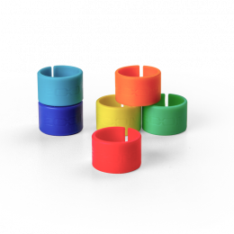 Zoom XLR-6c - цветное кольцо-маркер для XLR-разъемов, 12 штук (6 пар цветов)