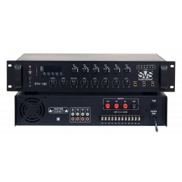 SVS Audiotechnik STA-180 Радиоузел 6 зон, 70/100 В (4, 8, 16 Ом), усилитель мощности 180 Вт