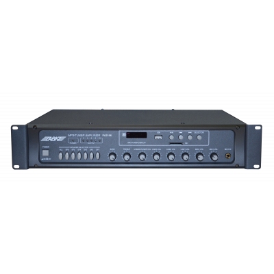 ABK PA-2106 Микшер-усилитель 6 зон, USB/SD/FM плеер, вход: 2 микрофонных входа, 3 AUX вх., 1 AUX вых