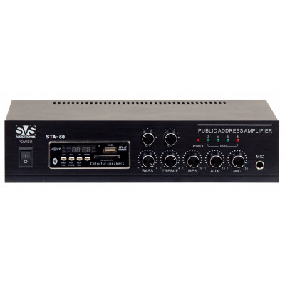 SVS Audiotechnik STA-60 Радиоузел, 100 В (4, 8, 16 Ом), усилитель мощности 60 Вт, MP3 плеер