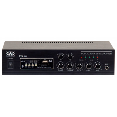 SVS Audiotechnik STA-60 Радиоузел, 100 В (4, 8, 16 Ом), усилитель мощности 60 Вт, MP3 плеер SVS Audiotechnik STA-60 Радиоузел, 100 В (4, 8, 16 Ом), усилитель мощности 60 Вт, MP3 плеер