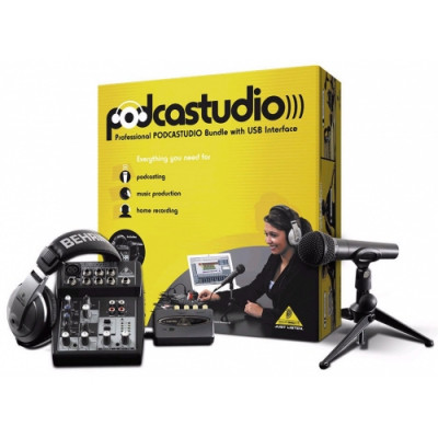 Behringer PODCASTUDIO USB Набор для цифровой зукозаписи: USB интерфейс UCA 200, микшерный пульт XENY Behringer PODCASTUDIO USB Набор для цифровой зукозаписи: USB интерфейс UCA 200, микшерный пульт XENY
